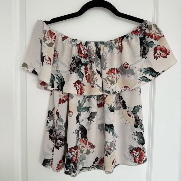 WILFRED | Floral off the shoulder 100% silk blouse - Picture 6 of 10